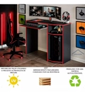 Mesinha Gamer Escrivaninha Preto Vermelho Romar