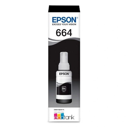 Garrafa De Tinta Original Epson Refil Preto - T664120