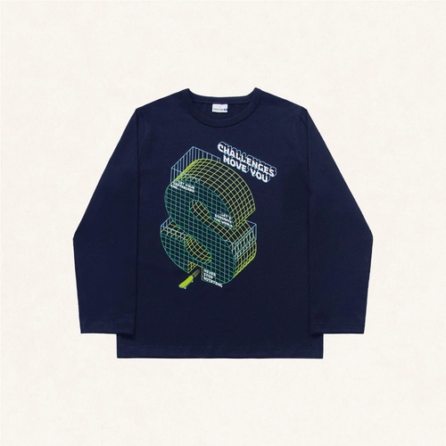 Camiseta Manga Longa Estampada Challenges Move You Fakini - Masculina