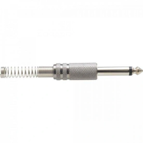 Plug P10 Mono Metal Niquelado Com Mola Genérico Storm - Pct / 50