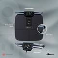Balança Bioimpedância 55 Análises Corporais Digital e com Bluetooth - Relaxshop Bio Ultra Preta