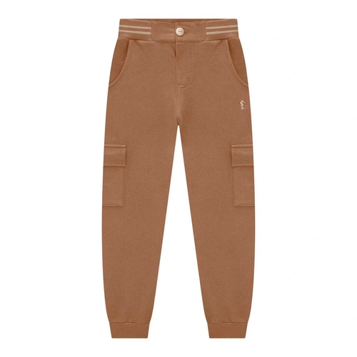 Calça Jogger Moletinh com Botão e Bolsos Laterais Onda Marinha - Masculina