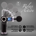 Massageador Pistola Elétrico Corporal Dobrável Relax Action Fitness