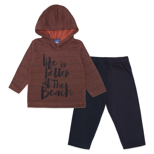 Conjunto Moletom Flanelado com Capuz Life Is Better Romitex - Masculino