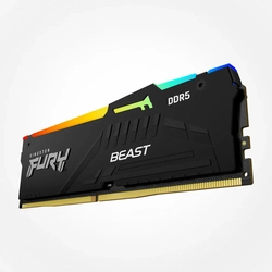 Memória Kingston Fury Beast 32GB RGB, 6000MHz, DDR5, CL30, BLACK - KF560C30BBEA-32