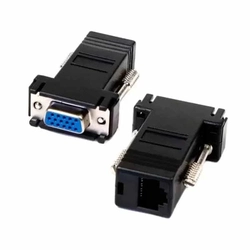 Adaptador Extensor Vga Femea Via Rj45 Até 30m Cat5/cat6 Ref. Le-5554