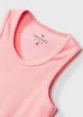 Camiseta Regata Básica Canelada Rosa Hering - Feminina
