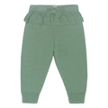 Calça com Laço e Babado Tricot Feminina - Verde