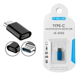 Adaptador Conector OTG Micro Usb V8 X TipoC TypeC  Macho - IT Blue