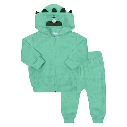 Conjunto Jaqueta Capuz e Calça Pelinho Verde Tileesul - Masculino