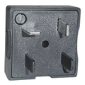 Plug Telefone Pino Macho Padrao 2t/ Pl Preto