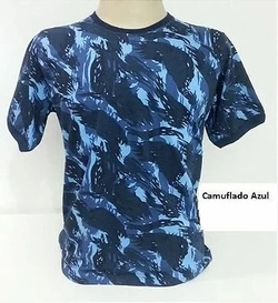 Camiseta Camuflada Azul
