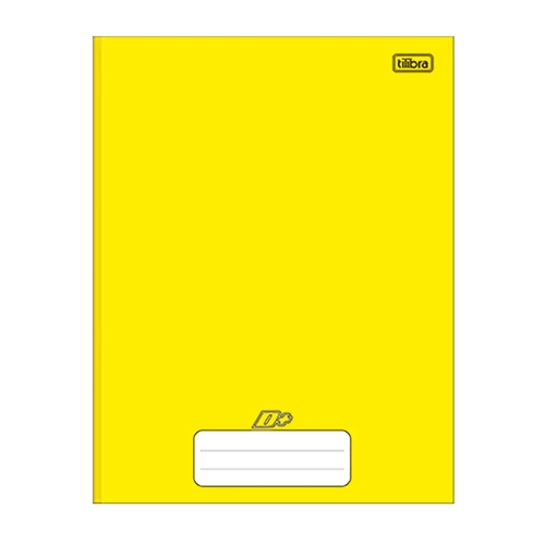 Caderno D+ Brochura Capa Dura 1/4 48 Folhas Amarelo Tilibra