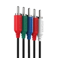 Cabo de Video 5 Rca m para 5 Rca m - 2 Mts - P5r-2
