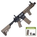 Rifle de Airsoft M4 Ris Silencer SA-E05 RFA Half Tan 2.0 Gatilho Eletronico (Specna Arms)