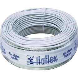 Fio Manga 4 x 22awg Com Blindagem Bege Tiaflex - Rl / 100