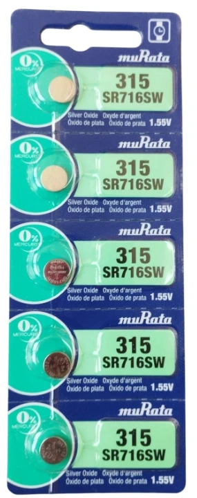 315 = 716 = 530 = 614 Murata - 1,55V cartela c/5un.
