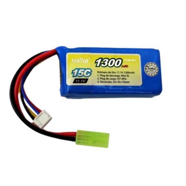 FFB-007 Bateria LiPO 15C - 11.1V - 1300mAh - (Feasso)