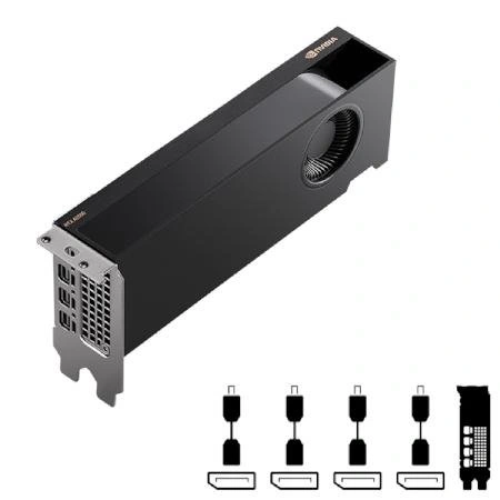 Placa de Video Nvidia Quadro - Rtx A2000 6gb Gddr6 192 Bits (4x Mdp) - Vcnrtxa2000-porpb