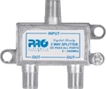 Divisor Satélite 1 Entrada e 2 Saídas - 5~2400 Mhz (vhf / Uhv / Satélite) Com Passagem Dc Pqdv-2022
