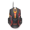 Mouse Multilaser Gamer Preto/Laranja com Led Vermelho - MO270