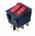 Chave Gangorra Kcd3-202n 6t 15a 250v Vermelha C/ Neon
