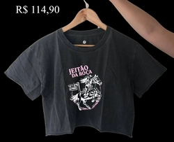 Cropped Stone Manga Curta “Jeitão da Roça”