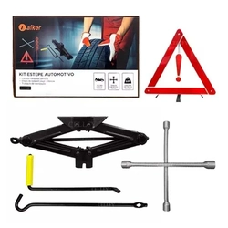 Kit Estepe Automotivo (chave Roda, Triangulo E Macaco) Ref.akm-321