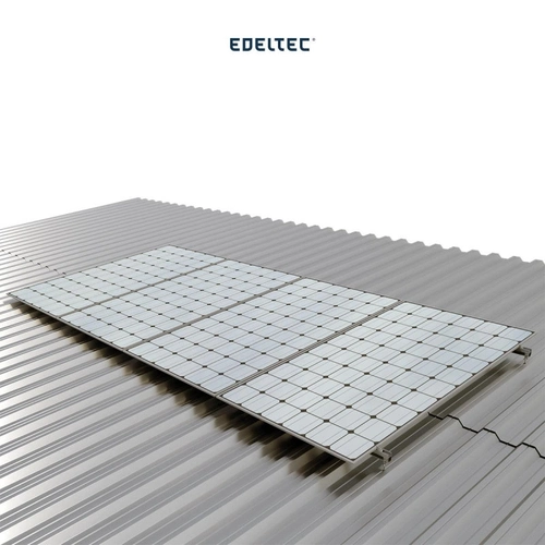 Estrutura P/ 4 Mod. Edeltec Solar Fibrometal Rosca Dupla Autobrocante (s/ Perfil)