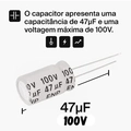 Capacitor 47 X 100 Bipolar para Tweeter