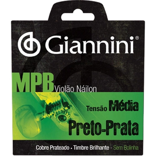 Corda Violao Giannini  Genwbs Preto/prata Sem Bolinha