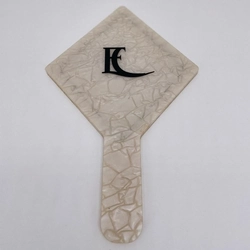 Espelho Perolado - Logo alto relevo inicial ou desenho