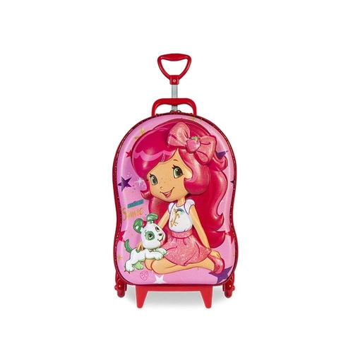 Mochila Escolar Infantil de Rodinha + Lancheira Moranguinho - Maxgard