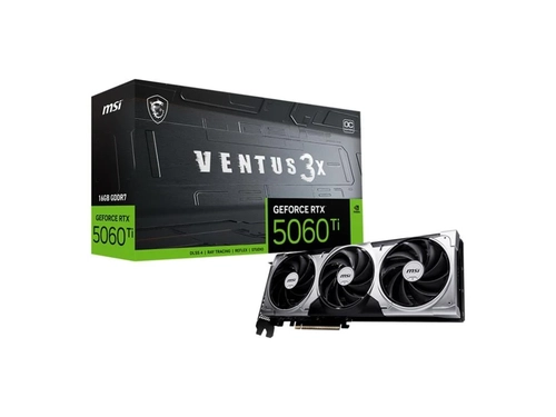 Placa de Video Msi Geforce Rtx 5060 Ti 16g Ventus 3x Oc 16gb Gddr7 128 Bits - 912-v812-078