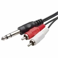 Cabo P10 Macho P/ 2 Rca 1.5m Ref. Le-1010