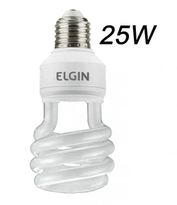 LAMPADA ELETRONICA ESPIRAL 25W 127V 6400K E27 ELGI