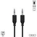 Cabo P2 3.5mm Macho para P2 3.5mm Macho 28awg Puro Cobre 60 Cm - P35m-06