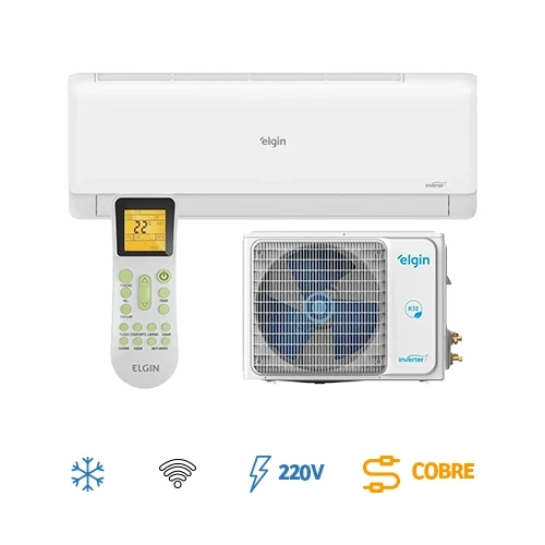 Ar-Condicionado Inverter Split Hi Wall Elgin Eco Wi-Fi 18.000 BTUs R-32 Só Frio 220V