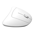 Mouse Sem Fio Recarregável 2.4 Ghz Vertical Ergonomico Ortopedico Power Fit 1600 Dpi Branco Usb - Pm300