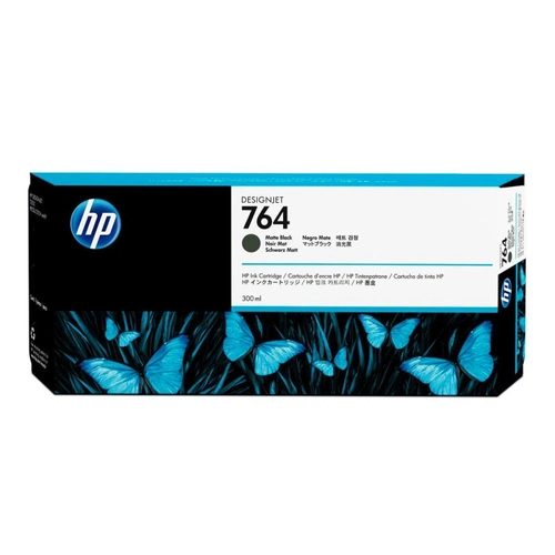 Cartucho de Tinta HP 764 Preto Fosco 300ml - C1Q16A - Original para DesignJet