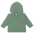 Casaquinho Tricot com Capuz Verde Liso Unissex