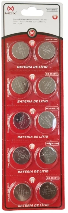 CR1616 Mox - 3V Lithium cartela c/5un.