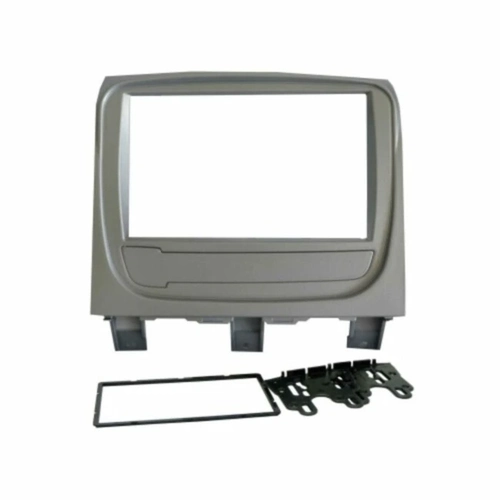 Moldura Fiamon 2 Din Fiat Palio Way 2015 e 2016 Prata