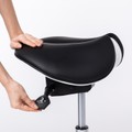 Cadeira Mocho Ergonômico Exclusiva 360° Graus Com Apoio e Suporte Preta