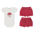 Conjunto Body Manga Curta Bordado e Shorts Babadinho Suedine Feminino – Cogumelos