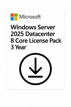 Windows Server 2025 Microsoft Datacenter 8 Core License Pack 3 Anos Csp - Dg7gmgf0pwhd-006