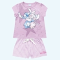 Conjunto Blusa e Shorts de Pijama Lilo e Stitch Fakini Feminino