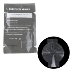 Selo De Toráx Valvulado Chest Seal Vented Aph Curativo Oclusivo