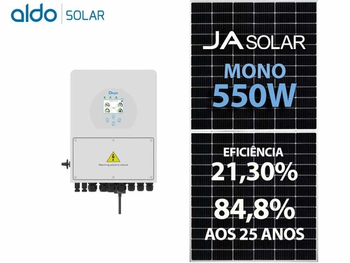 Gerador De Energia Solar Deye Hibrido Sem Estrutura Deye Gfh 9,35kwp Ja 550w Sun 10kw 2mppt 380v