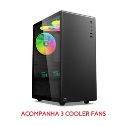 Gabinete Gamer, MT-G200BK, com Coolers, Preto, C3Tech